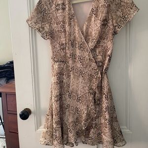 Leopard print mini dress